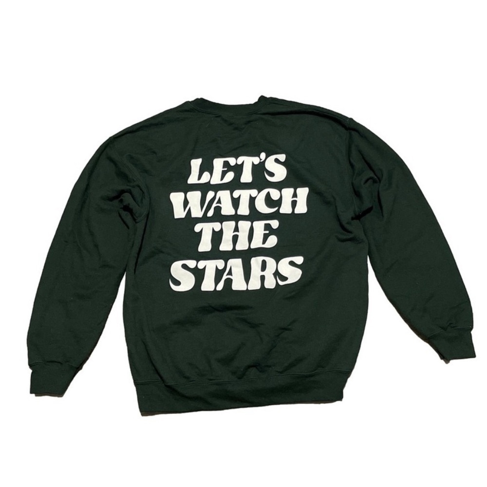 Let’s watch the star quote aesthetic graphic crew neck sweatshirt size large